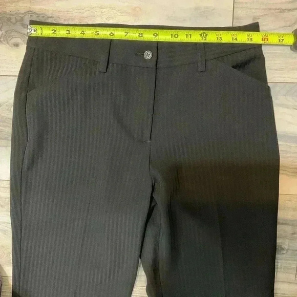 Karen Kane black striped dress pants stretchy women’s size 6 - Picture 4 of 7